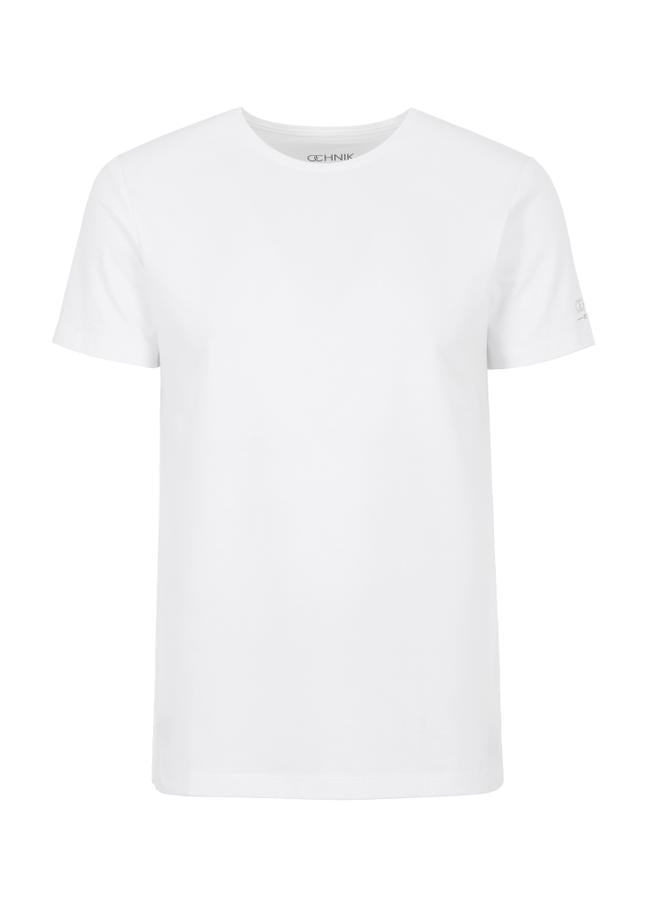 Czarny basic T-shirt męski  z logo
