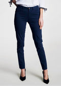 Granatowe spodnie skinny damskie