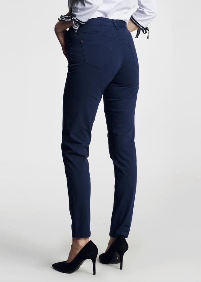 Granatowe spodnie skinny damskie